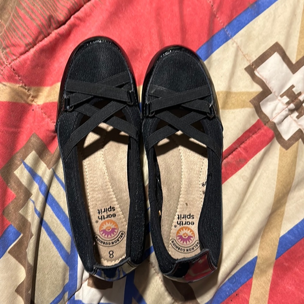 Black flats size 8